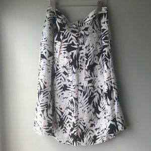 Tropical Navy and White Lined Talbots Skirt